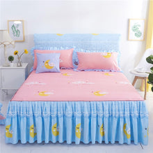 Load image into Gallery viewer, Romantic Bed Skirt Non-slip Fitted Sheet Cover Bedspread Chiffon Bed Sheet for Wedding Decoration Bed Cover with Elastic Band