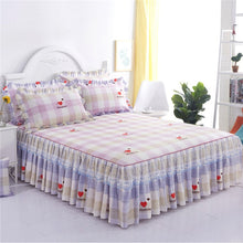 Load image into Gallery viewer, Romantic Bed Skirt Non-slip Fitted Sheet Cover Bedspread Chiffon Bed Sheet for Wedding Decoration Bed Cover with Elastic Band