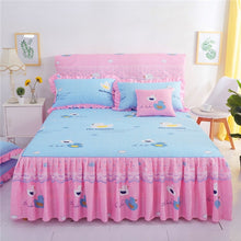 Load image into Gallery viewer, Romantic Bed Skirt Non-slip Fitted Sheet Cover Bedspread Chiffon Bed Sheet for Wedding Decoration Bed Cover with Elastic Band