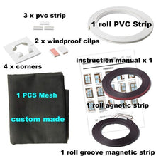 Load image into Gallery viewer, Adjustable DIY Customize Magnetic Window Screen windows for Motorhomes Removable Washable Invisible Fly Mosquito Screen Net Mesh