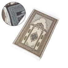 Load image into Gallery viewer, Soft Cotton Islamic Prayer Rug Musallah Sejadah Carpet Janamaz Floor Mats Prayer Blanket 110cm*65cm