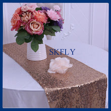 Load image into Gallery viewer, RU007A Elegant new pattern many colors available wedding rose gold sequin table runner
