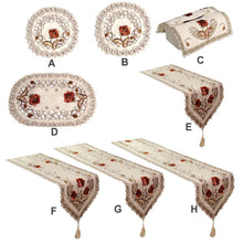 Load image into Gallery viewer, Embroidered Table Flag Modern Table Runner Tablecloth Table Runners Dinner Mats Party Wedding Decor Home Fabric Table Cover Set