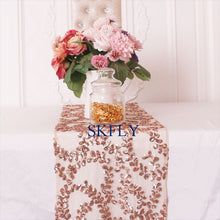 Load image into Gallery viewer, RU007A Elegant new pattern many colors available wedding rose gold sequin table runner