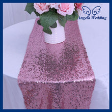 Load image into Gallery viewer, RU007A Elegant new pattern many colors available wedding rose gold sequin table runner