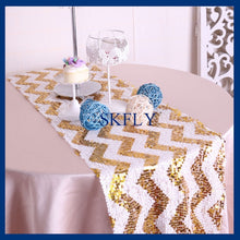 Load image into Gallery viewer, RU007A Elegant new pattern many colors available wedding rose gold sequin table runner