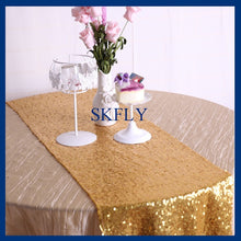 Load image into Gallery viewer, RU007A Elegant new pattern many colors available wedding rose gold sequin table runner