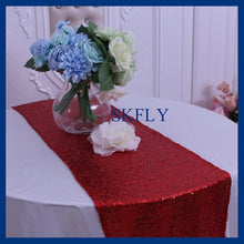 Load image into Gallery viewer, RU007A Elegant new pattern many colors available wedding rose gold sequin table runner