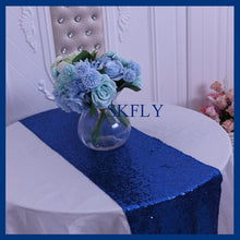 Load image into Gallery viewer, RU007A Elegant new pattern many colors available wedding rose gold sequin table runner
