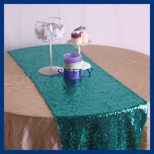 Load image into Gallery viewer, RU007A Elegant new pattern many colors available wedding rose gold sequin table runner