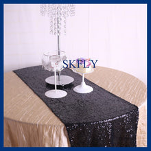 Load image into Gallery viewer, RU007A Elegant new pattern many colors available wedding rose gold sequin table runner