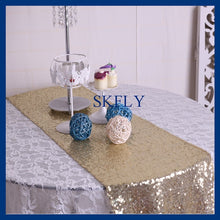 Load image into Gallery viewer, RU007A Elegant new pattern many colors available wedding rose gold sequin table runner