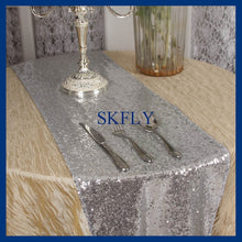 Load image into Gallery viewer, RU007A Elegant new pattern many colors available wedding rose gold sequin table runner