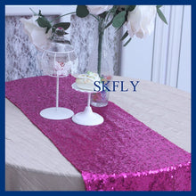 Load image into Gallery viewer, RU007A Elegant new pattern many colors available wedding rose gold sequin table runner
