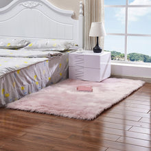Load image into Gallery viewer, Luxury Rectangle Square Soft Artificial Wool Sheepskin Fluffy Area Rug White Fur Carpet Shaggy Long Hair Solid Mat Home Decor