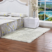 Load image into Gallery viewer, Luxury Rectangle Square Soft Artificial Wool Sheepskin Fluffy Area Rug White Fur Carpet Shaggy Long Hair Solid Mat Home Decor